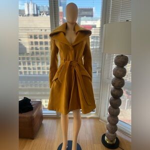 Swing bebe Mustard Yellow Coat with Belt